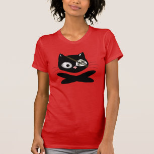 Pirate Kitty with Pink Nose T-Shirt