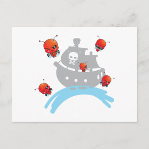 Pirate Ladybugs Postcard