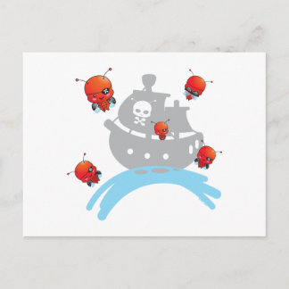 Pirate Ladybugs Postcard