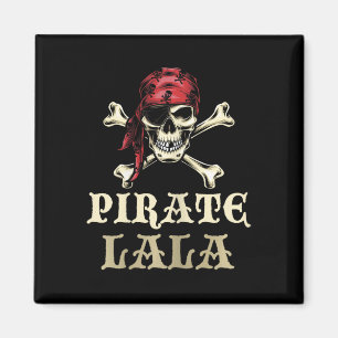 Pirate Lala Skull Matching Grandma Halloween Costu Magnet