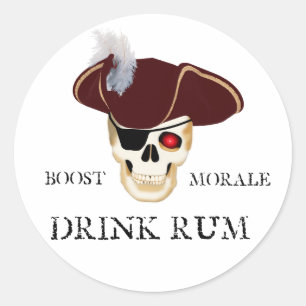 Pirate Light Rum Classic Round Sticker