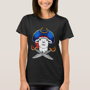 Pirate Llama Viking Novelty Halloween T-Shirt