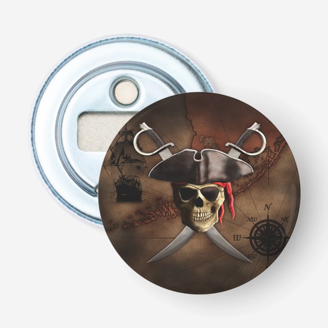 Pirate Map Bottle Opener (Front)