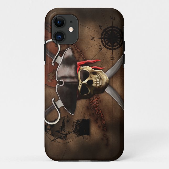 Pirate Map Case-Mate iPhone Case (Back)