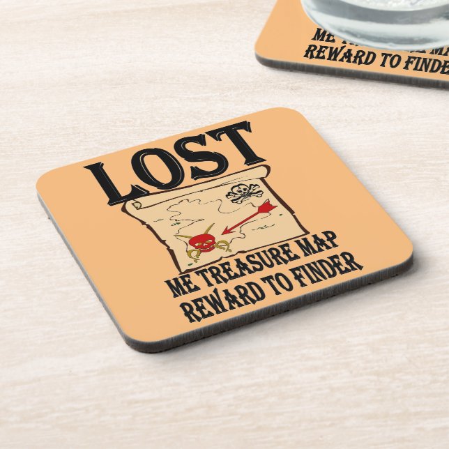 Pirate Map Coasters (Left Side)