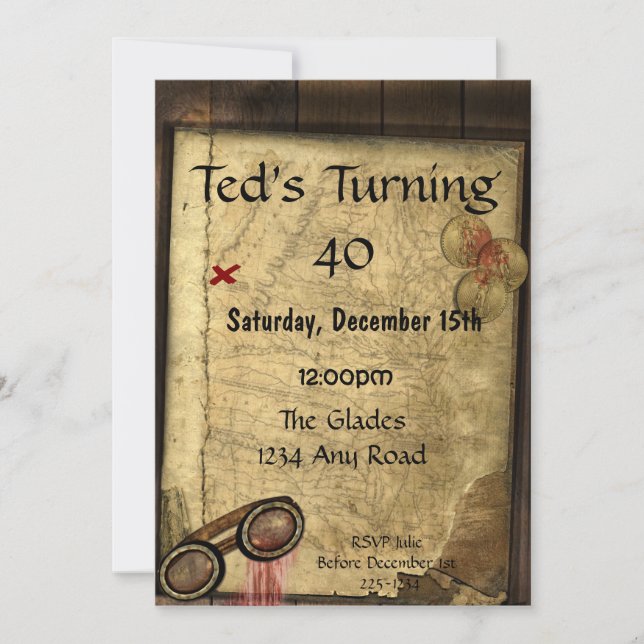 Pirate Map Invitation (Front)