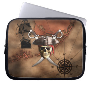 Pirate Map Laptop Sleeve
