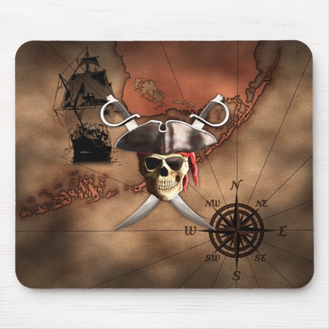 Pirate Map Mouse Pad (Front)