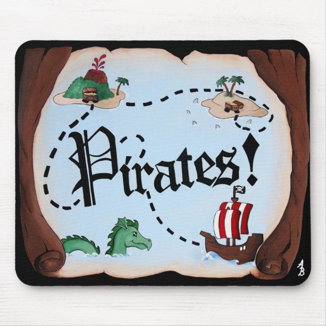 Pirate Map Mouse Pad (Front)