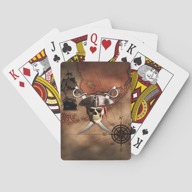 Pirate Map Playing Cards (Back)