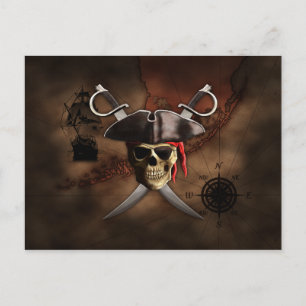 Pirate Map Postcard
