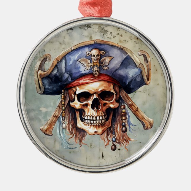 Pirate Mascot Ornament (Front)