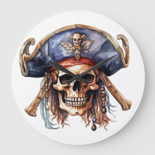 Pirate Mascot Wall Clock