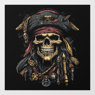 Pirate Mascot Window Cling