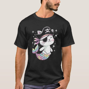 Pirate Mermaid Cat Cats Lover Kitten Pet Owner Wom T-Shirt