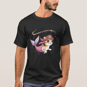 Pirate Mermaid Cats Lover Kitten Pet Owner Men Wom T-Shirt