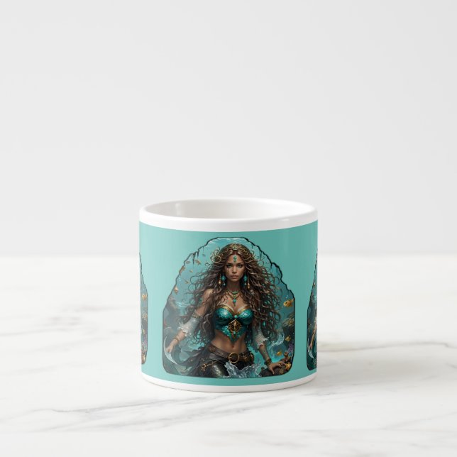 Pirate Mermaid Lady Thunder_Cove Espresso Cup (Front)