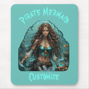 Pirate Mermaid Lady Thunder_Cove Mouse Pad