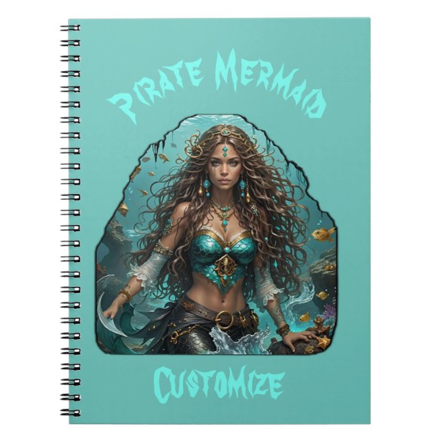 Pirate Mermaid Lady Thunder_Cove Notebook (Front)