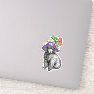 Pirate Miniature Poodle Vinyl Sticker