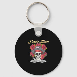Pirate Mom Shirt Jolly Roger Vacation Gift Key Ring
