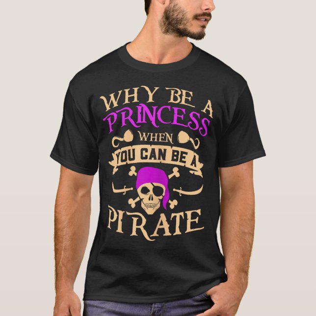 Pirate Night Costume For A Lover Of Caribbean  T-Shirt (Front)