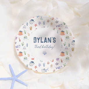 Pirate Ocean Under The Sea Boy Birthday Party Paper Plate