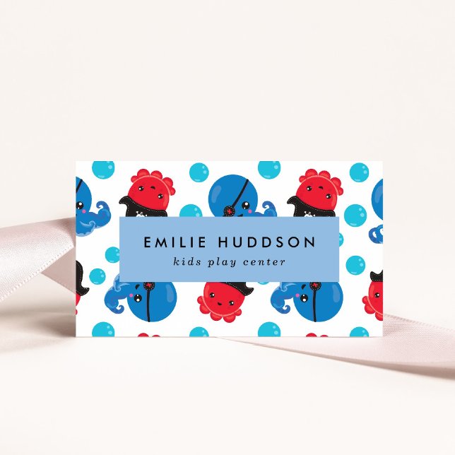 Pirate Octopus, Kids Play Centre, Activity Centre Business Card (Creator Uploaded)