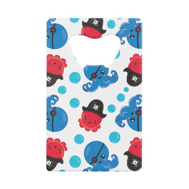 Pirate Octopus, Octopus Pattern, Sea Animals (Front)