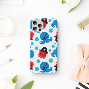 Pirate Octopus, Octopus Pattern, Sea Animals Case-Mate iPhone Case