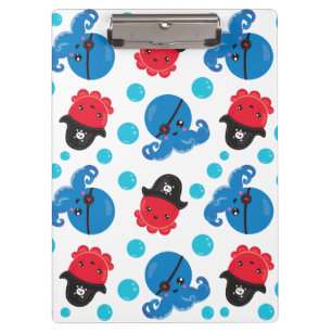 Pirate Octopus, Octopus Pattern, Sea Animals Clipboard