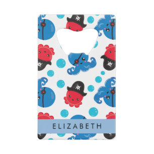 Pirate Octopus, Octopus Pattern, Sea, Your Name