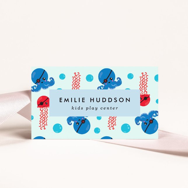 Pirate Octopus, Pirate Jellyfish, Activity Centre Business Card (Creator Uploaded)