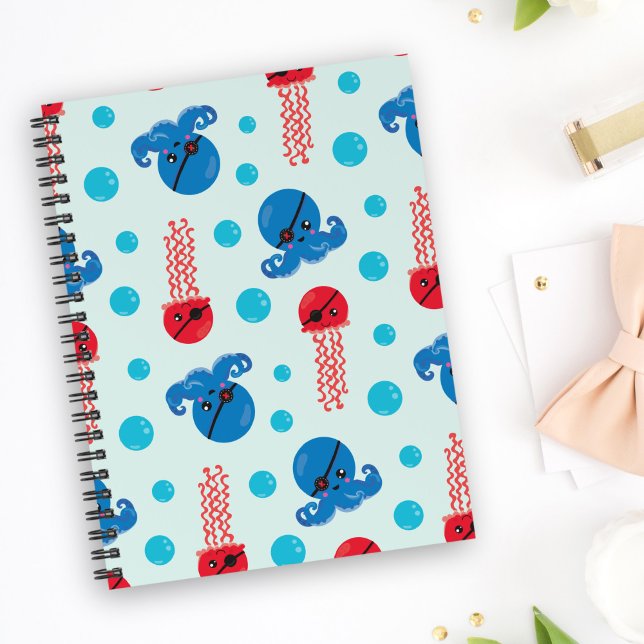 Pirate Octopus, Pirate Jellyfish, Sea Animals Notebook (Creator Uploaded)