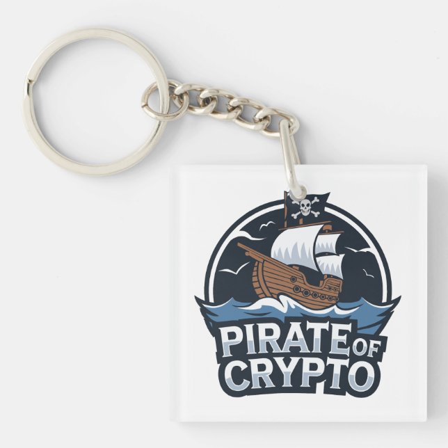 Pirate of Crypto Key Ring (Front)