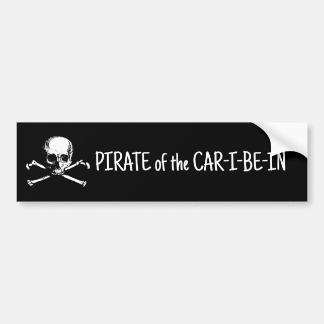 PIRATE of the CAR-I-BE-IN Bumper Sticker (Front)
