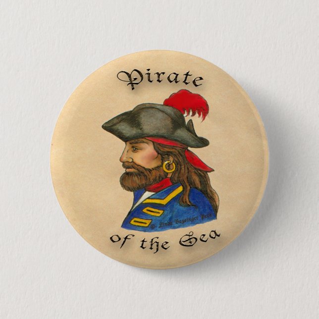 Pirate  of the Sea 6 Cm Round Badge (Front)