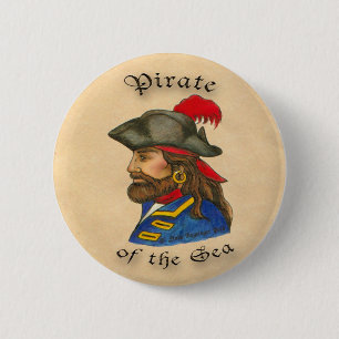 Pirate of the Sea 6 Cm Round Badge
