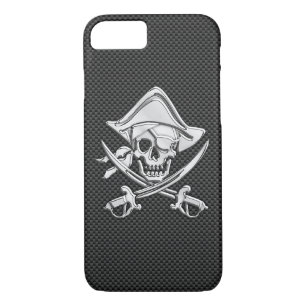 Pirate on Black Carbon Fibre Style Case-Mate iPhone Case