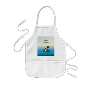 pirate owl - home decor kids apron