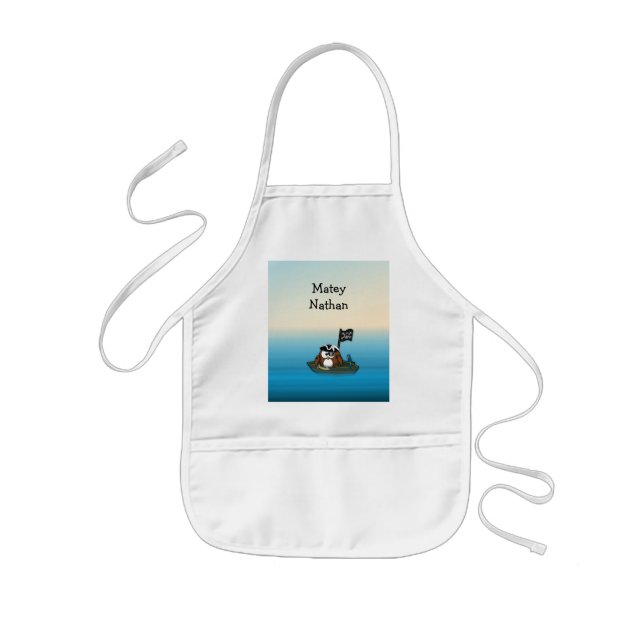 pirate owl - home decor kids apron (Front)