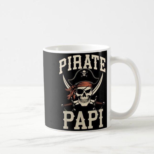 Pirate Papi Funny Captain Matching Grandpa Coffee Mug (Right)