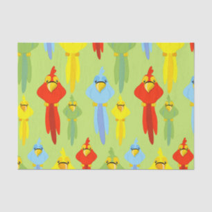 Pirate Parrot Bird Lovers Tropical Summer Animals Tissue Paper