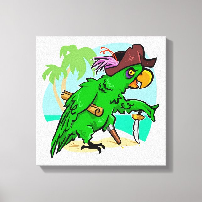 Pirate Parrot Canvas Print (Front)