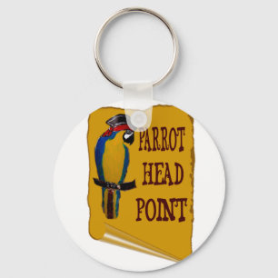 Pirate Parrot Head Key Ring