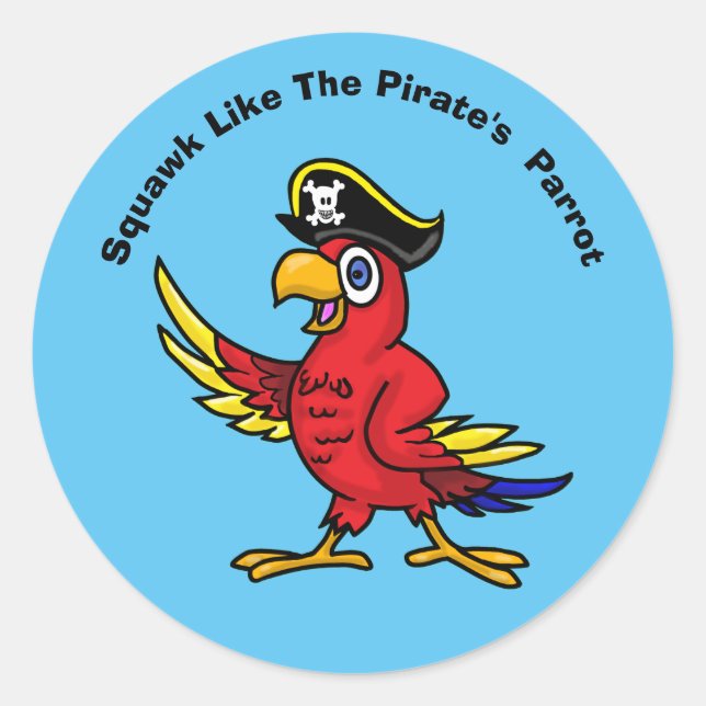 Pirate Parrot Stickers (Front)
