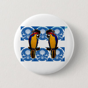 Pirate Parrots 6 Cm Round Badge