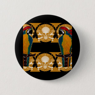 Pirate Parrots 6 Cm Round Badge