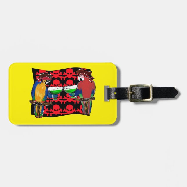 Pirate Parrots Luggage Tag (Front Horizontal)