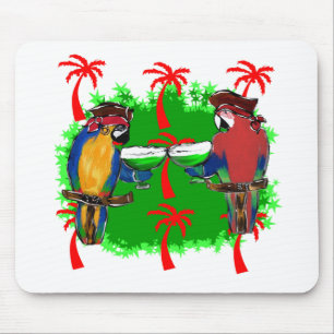 PIRATE PARROTS MOUSE PAD